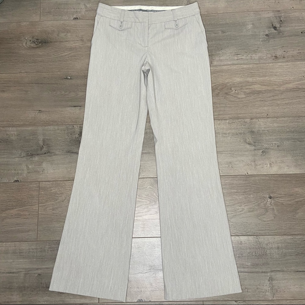 Express Editor Dress Pants Pinstriped Texture Gray